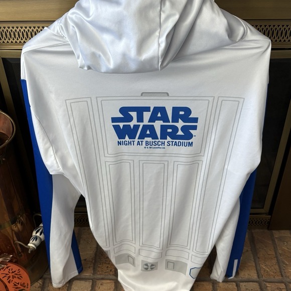 St. Louise Cardinals Star Wars Hooded Long Sleeve Shirt Men's Size Large - Picture 4 of 7